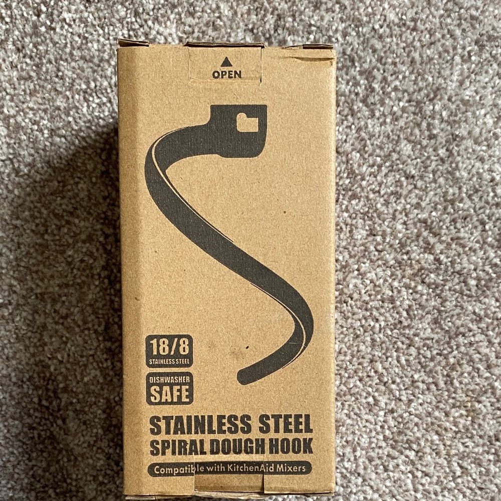 Stainless Steel Spiral Dough Hook brand new